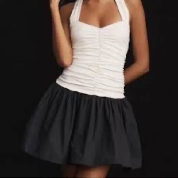 Anthropologie Mauve Cream and Black Halter NWT Size S - Picture 1 of 5